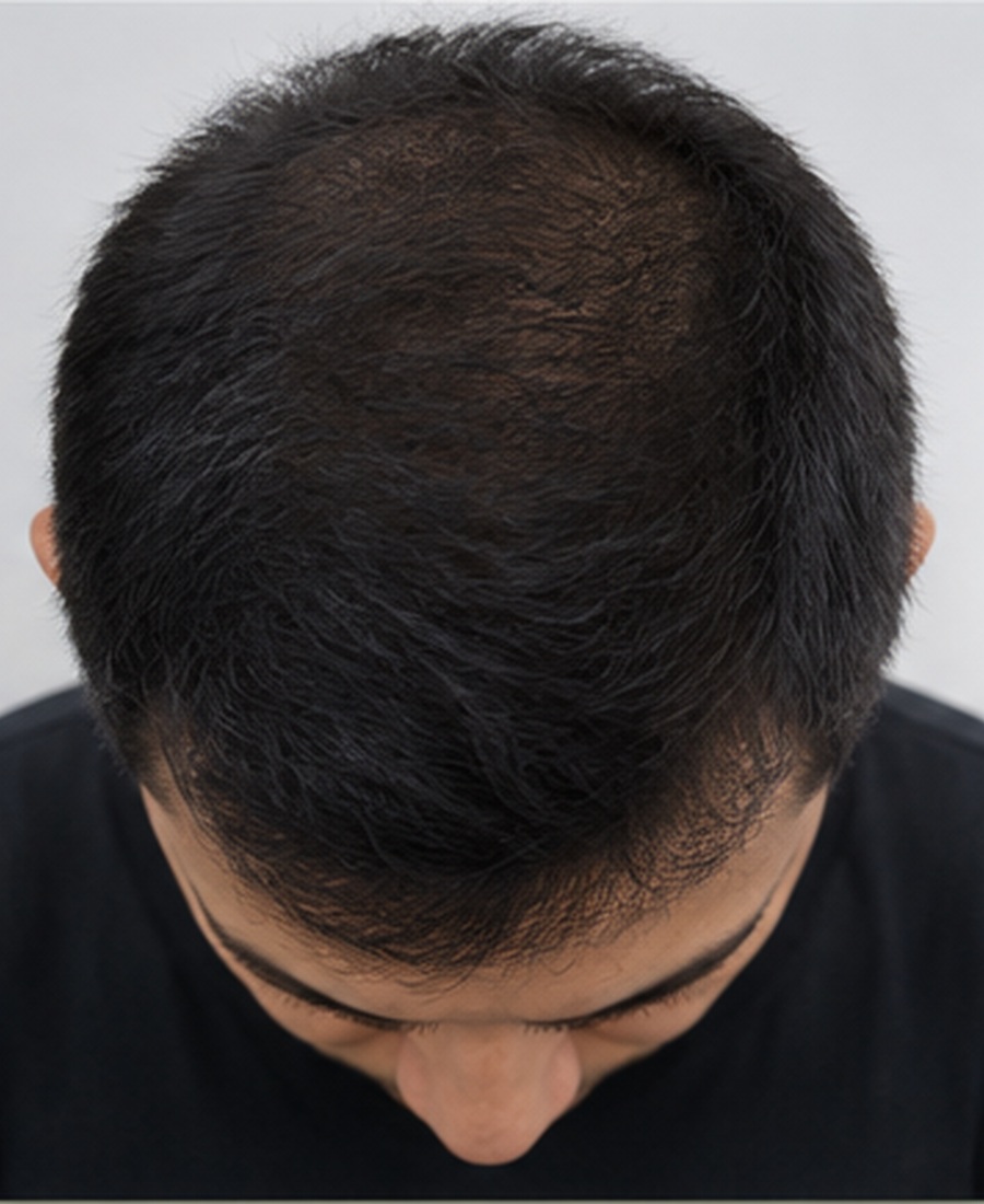 After hair treatment