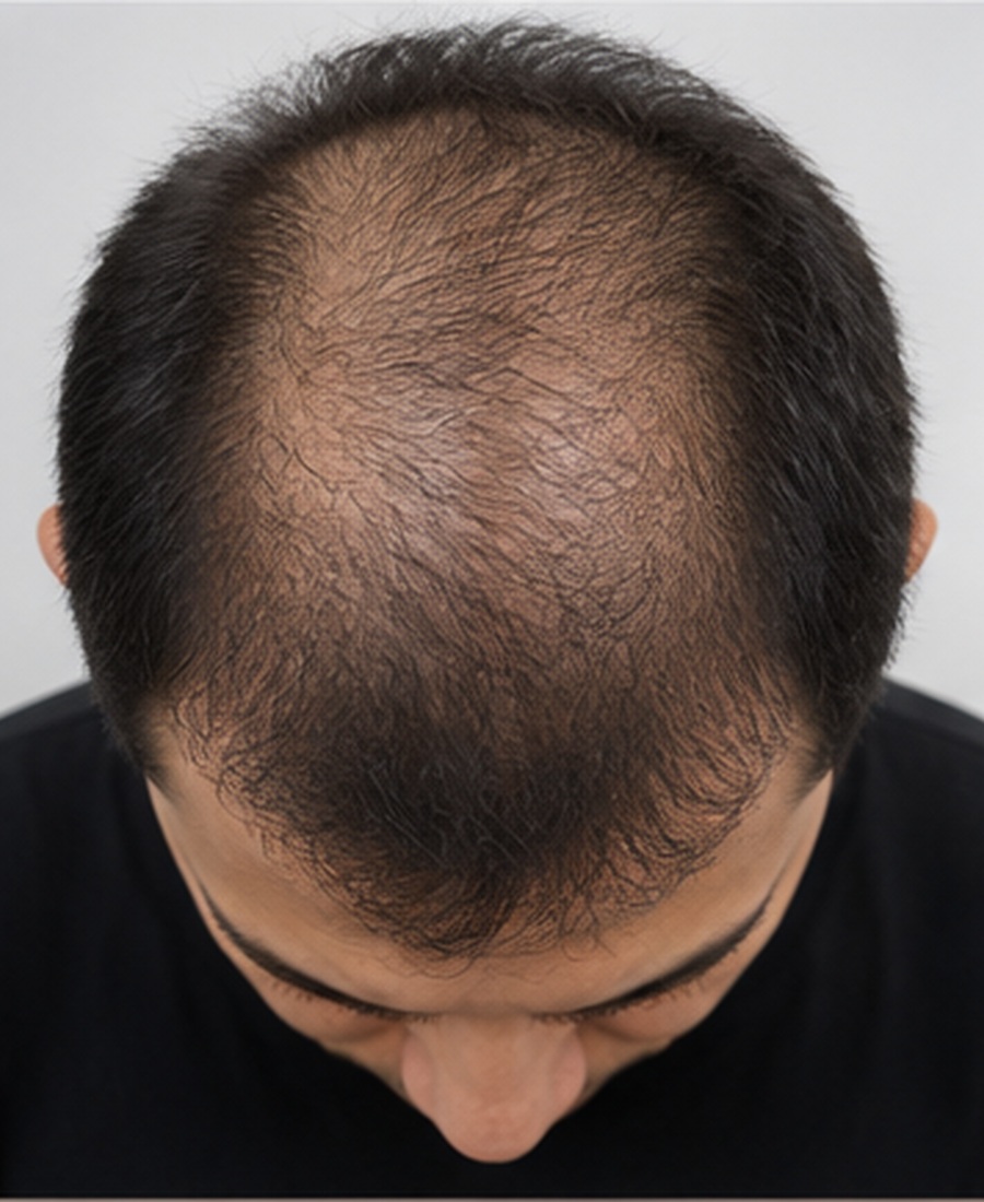 Before hair treatment